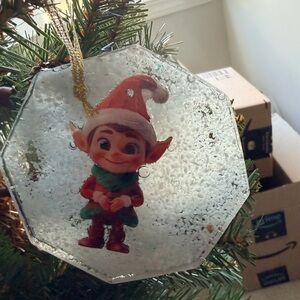 Festive Elf Holiday Ornament